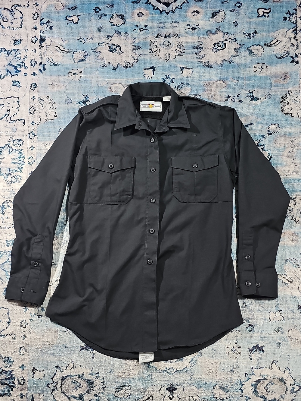 Flying Cross FX5120W Mens Uniform Shirt Grey Long Sleeve Class A‎ Police 36 REG